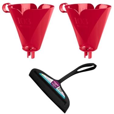 Imagem de Kit 1 Rodo de pia Preto e 2 Suporte de Café 103 Vermelho