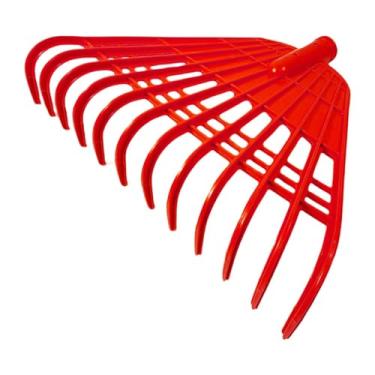 Imagem de Bothyi Cabeça de ancinho para jardim com 12 dentes, montagem simples, ferramenta para remoção de folhas em gramados, jardins e canteiros de flores, Vermelho