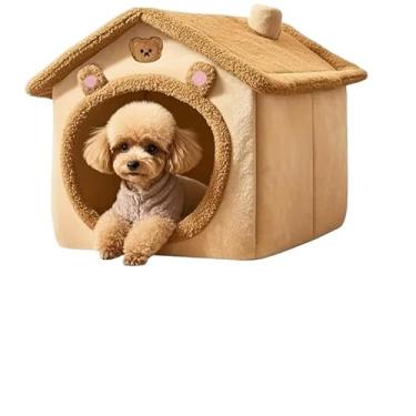 Imagem de Casa para Gatos e Cães Pequenos Aconchegante com Base Fácil de Limpar – Cama Ninho Pet Quente para Todas as Estações(Grande(45 * 40 * 45cm))