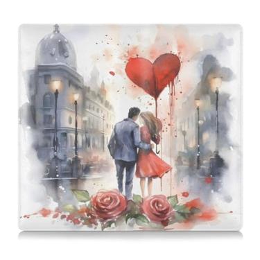 Imagem de CEBUGI Porta-luvas com fundo de dia dos namorados, porta-luvas para organizador de documentos, 12,5 cm x 24 cm