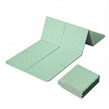 Imagem de METACHOICE Tapete de ioga dobrável de 10 mm de espessura, extralargo, 183 cm x 71 cm, almofada de exercícios de viagem antiderrapante, almofada de pilates dobrável compacta TPE para academia em casa e