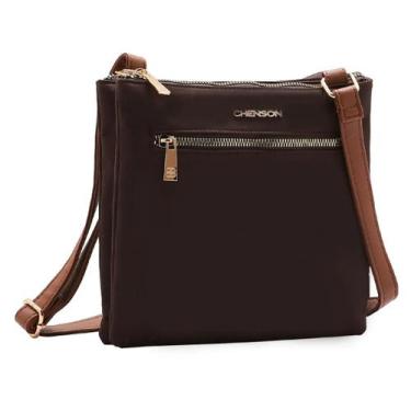 Imagem de Bolsa Chenson Microfibra Pequena Transversal 3184589 Cor:Café, Café