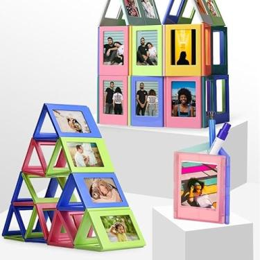 Imagem de Molduras magnéticas para fotos de 6,3 x 9 cm - Molduras coloridas fortes ímãs de geladeira para decoração de geladeira e quarto (1 peça)