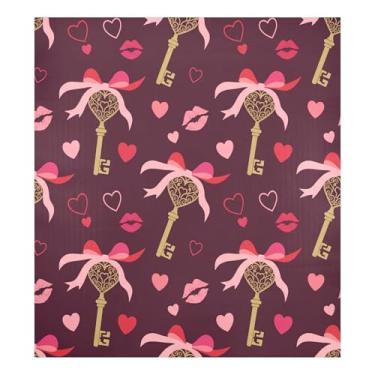 Imagem de Blueangle Capa magnética para lava-louças, laços, chaves do dia dos namorados, decoração da capa da máquina de lavar louça, adesivos de eletrodomésticos, adesivos de eletrodomésticos, 58 cm C x 66 cm