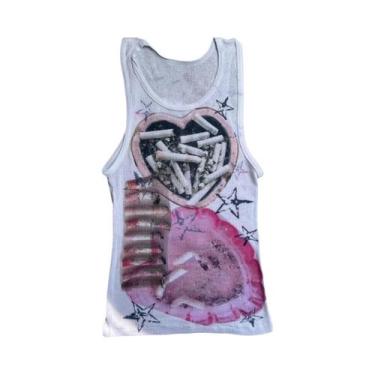 Imagem de Camisetas Cropped Vintage Femininas Dos Anos 90 Harajuku Y2K Estilo Es