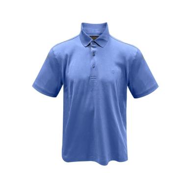 Imagem de Camiseta Polo Masculina Individual Pima Básica Slim Azul Escuro-Masculino