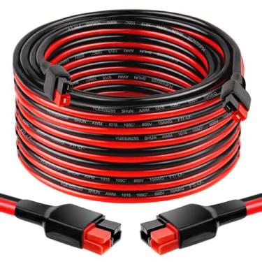 Imagem de MOOKEERF Cabo de extensão Anderson 10AWG – Cabo de extensão solar de 8 m Conector Anderson para estação de energia portátil painel solar gerador solar