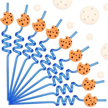 Imagem de Potchen 24 Pçs Canudos de Biscoito Reutilizáveis Canudos Plásticos Desenhos Animados Lembranças de Festa Tema de Desenho Animado Suprimentos de Aniversário para Chá de Bebê Decorações de Festa de