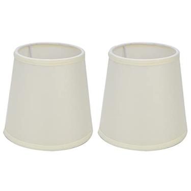 Imagem de OKJHFD 2 peças abajures de tecido para abajur de mesa e luminária de chão, abajur de lustre de estilo moderno. 4,4 x 6,1 x 5,5 pol.