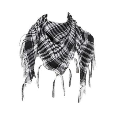 Imagem de Lenço Tático Unissex Keffiyeh Shemagh Para Proteção De Cabeça E Pescoç