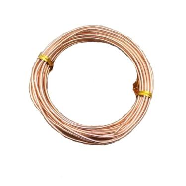 Imagem de Fio de alumínio para artesanato de 16,4 pés 1 mm - flexível, resistente a manchas e à prova de ferrugem para arranjos florais, fabricação de joias, miçangas e artesanato DIY (tamanho: 2 mm, cor: cobre