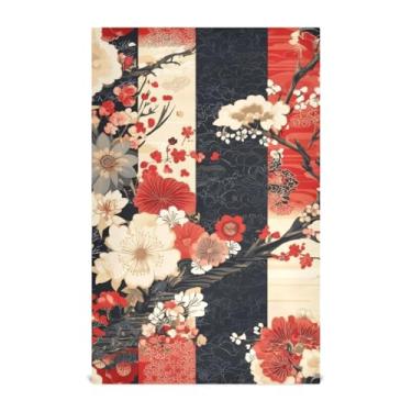Imagem de Msyxl Toalhas de prato de cozinha florais tradicionais japonesas - pacote com 4, 45 x 71 cm, toalhas de cozinha macias e absorventes de secagem rápida para limpeza de pratos e limpeza manual