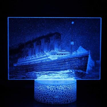 Imagem de Filme interno esculpido em acrílico 3D com luz noturna  Tema de Star W