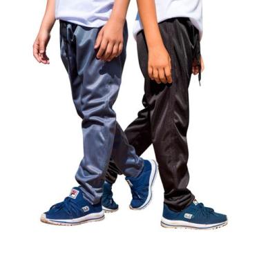 Imagem de Kit 2 Calça Infantil Helanca Flanelada Agasalho Lisa  - BEN20 PREMIUM,