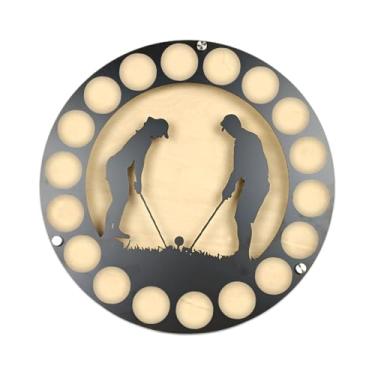 Imagem de Generic Expositor circular para bolas de golfe, suporte decorativo criativo em metal com silhueta de bola de golfe para decoração de casa, suporte de parede, Style D