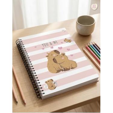 Imagem de Caderno universitário Espiral 1 matéria Capivara com 80 Folhas - Sortido