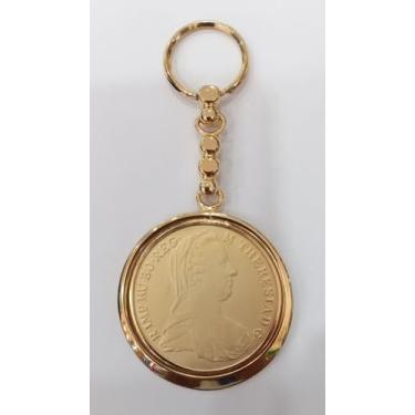 Imagem de Chaveiro Especial Dourado Luxo Com Elo Argola Especial