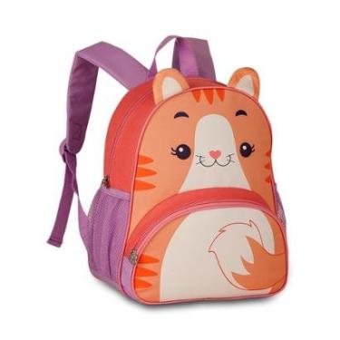 Imagem de MOCHILA INFANTIL ESCOLAR MENINAS BICHINHOS GATINHA PRÉ ESCOLA-Feminino