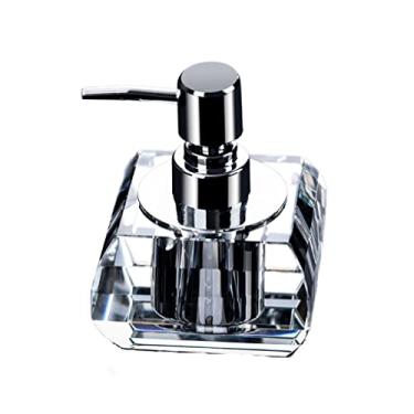 Imagem de Dispensador de sabão líquido para cozinha, dispensador de sabão de vidro tipo push, dispensador de sabão de cozinha de banheiro, dispensador de sabão doméstico, adequado para xampu, gel de banho