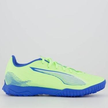 Imagem de Chuteira Puma Ultra 5 Play Society Verde e Branco-Masculino