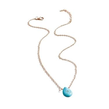 Imagem de Colar com pingente em forma de gota d'água, One Size, Acetato, Sem Pedra Preciosa