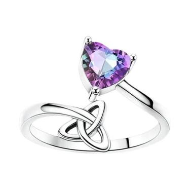 Imagem de Anel Feminino De Prata Esterlina 925 Com Caveira, Laço, Coroa, Coração