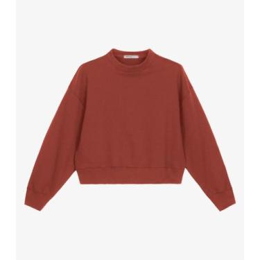 Imagem de Cropped Manga Longa Moletom Feminino Endless Laranja, G, Laranja