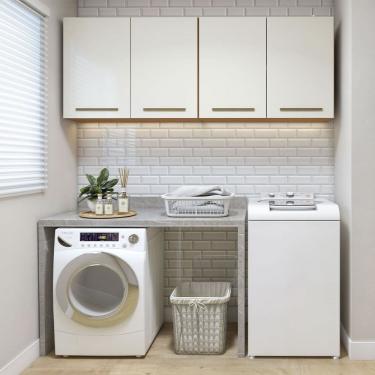 Imagem de Lavanderia Modulada Guarapari 2 Armarios Aereos Kaiki Moveis