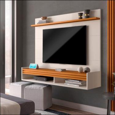 Imagem de Painel para TV até 55 Polegadas Ripado Com Prateleira e Nicho Évora 13