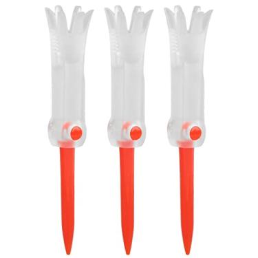 Imagem de CUOFYUNL Camiseta de golfe dobrável para treinamento, acessórios de prática rotativa e anti-voo, pinos de bola para golfe (Vermelha)