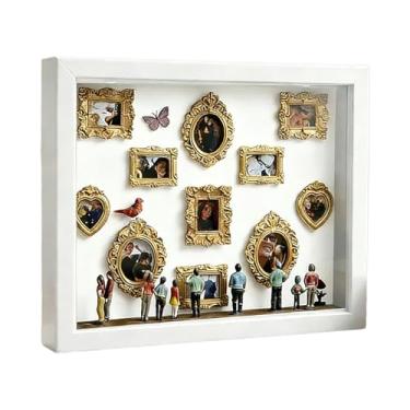 Imagem de Caixa de Silhueta - Caixa De Exposição De Memória Com Luz | 11 Miniportaretratos Com 8 Estatuetas - Para Dia Dos Namorados Casamento Aniversário Decoração De Mesa