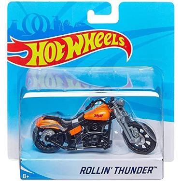 Imagem de Hot Wheels Street Power Motocicleta Laranja Rollin Thunder - Mattel
