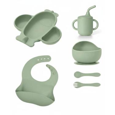 Imagem de Kit Introdução Alimentar De Silicone Para Bebê Formato Avião - 2W, Ver