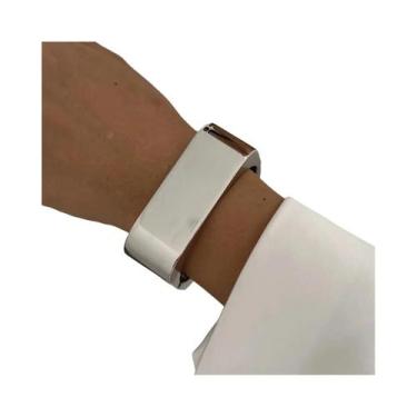 Imagem de Pulseira Feminina Punk Moderna Para Festa, Bracelete Curvo Geométrico 