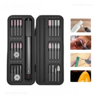 Imagem de Mini Furadeira Elétrica DUKA ATuMan Com Velocidade Variável, Kit De Fe