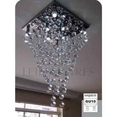 Imagem de Lustre Base 60x60 Moderno Em Cristal k9 - Oliveira Lustres