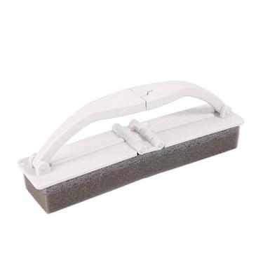 Imagem de Escova de limpeza de esponja dobrável Alça dobrável Purificador de cozinha Escova de esponja de controle de água para cozinha Banheiro Banheira Material de esponja PP durável (Bege)