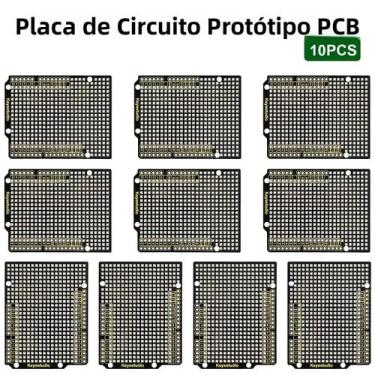 Imagem de Placa Shield Arduino UNO R3 Keyestudio 10PCS Placa De Circuito Prototi