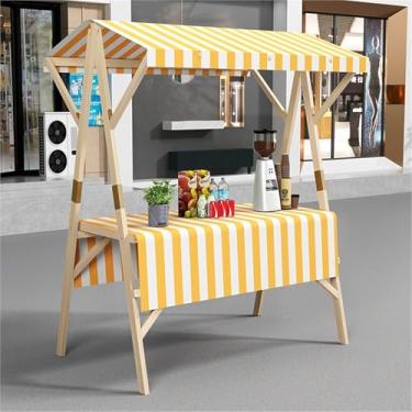 Imagem de Barraca de mercado dobrável portátil - suporte de exibição de carrinho de comida ao ar livre, carrinho de flores de fornecedor de 150 x 59,9 cm para mercados de fazendeiros, eventos e festivais - leve