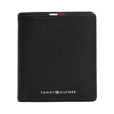 Imagem de Carteira Tommy Hilfiger Corporate Trifold Couro Preto-Masculino