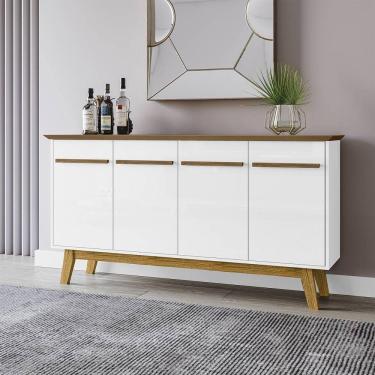 Imagem de Aparador Buffet Opala Cinamomo Com Branco - Bechara
