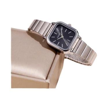 Imagem de relógio feminino de quartzo com pulseira de aço de alta qualidade - NO