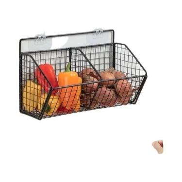 Imagem de Suporte De Parede Para Cozinha Em Ferro Forjado Para Cebolas, Gengibre