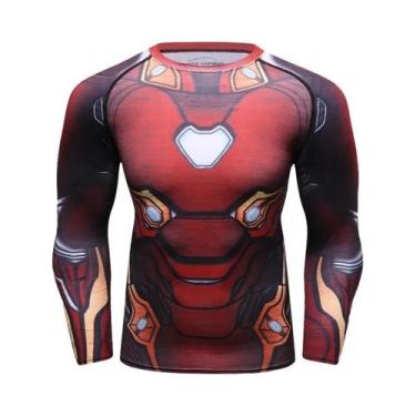 Imagem de Camiseta De Compressão Masculina De Manga Longa Com Estampa 3D, Fantas