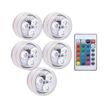 Imagem de Luz Submersível LED RGB Com 3 LEDs, Funcionamento a Bateria, Lâmpada N
