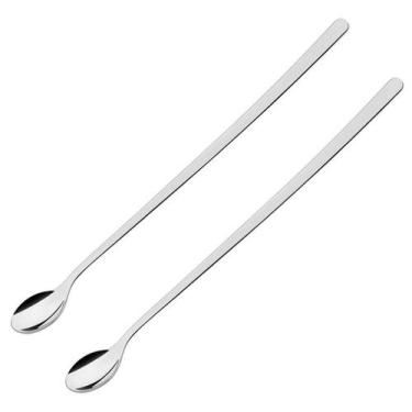 Imagem de Kit 2 Colheres Bailarina 30cm Inox Bebidas Tramontina Amazonas Coquete