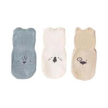 Imagem de Meias Antiderrapantes Para Bebês, Meninos E Meninas, 3 a 5 Pares, Padr