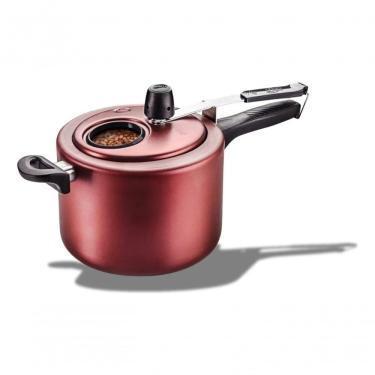 Imagem de Panela De Pressão Com Visor De Vidro 4,5l Alumínio Cereja