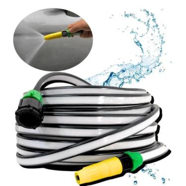 Imagem de Mangueira Colorida Jardim 20 Metros Flexível Antitorção Flat Reforçada