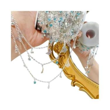 Imagem de Pingente De Borboleta Oca Com Contas De Vidro Vermelhas E Corrente De 